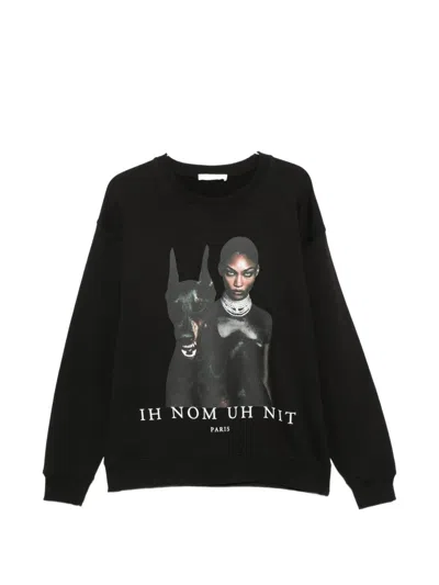 Ih Nom Uh Nit Graphic-print Logo-print Sweater In Black