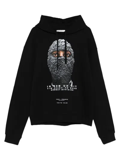 Ih Nom Uh Nit Man Sweatshirt Black Size L Cotton In Animal Print