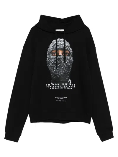 Ih Nom Uh Nit Man Sweatshirt Black Size L Cotton In Animal Print