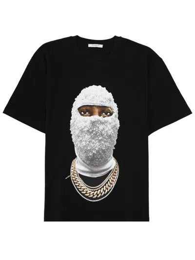 Ih Nom Uh Nit Front-print Cotton T-shirt In Black