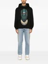 Ih Nom Uh Nit Mask Hoodie In 黑色