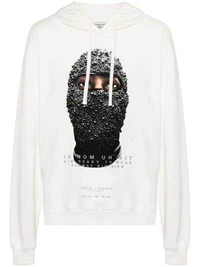 Ih Nom Uh Nit Future Mask Hoodie In 白色
