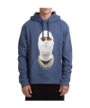 Ih Nom Uh Nit Gold Face Print Hoodie In Blue