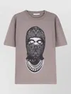 Ih Nom Uh Nit Graphic Crew-neck T-shirt Paisley Mask In Gray