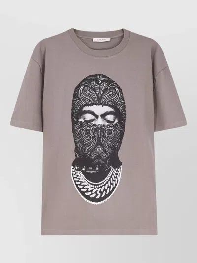 Ih Nom Uh Nit Graphic Crew-neck T-shirt Paisley Mask In Gray