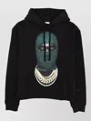 Ih Nom Uh Nit Graphic Hooded Sweater Kangaroo Pocket In Black