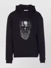Ih Nom Uh Nit Graphic Hooded Sweater Kangaroo Pocket In Black