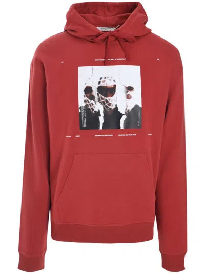 Ih Nom Uh Nit Graphic-print Cotton Hoodie In Red