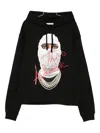 Ih Nom Uh Nit Graphic-print Cotton Hoodie In Black