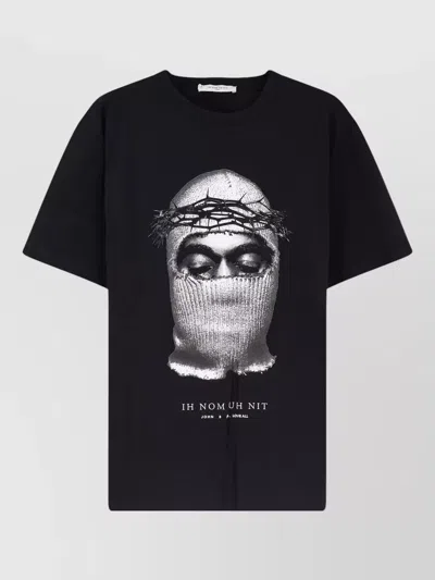 Ih Nom Uh Nit Graphic Print Crew-neck Short Sleeve T-shirt In Black
