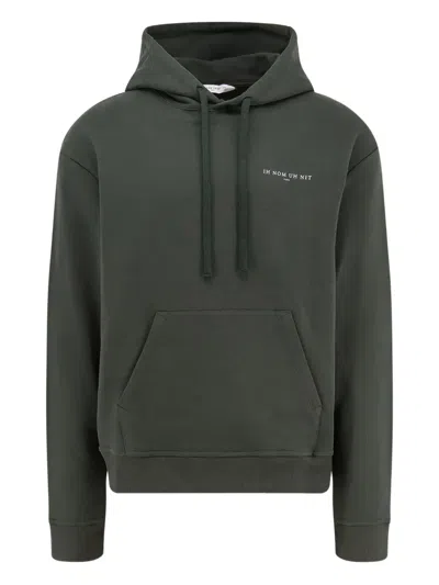 Ih Nom Uh Nit Graphic-print Drawstring Hoodie In Green
