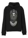 Ih Nom Uh Nit Pattern-printed Drawstring Hoodie In Black