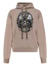 Ih Nom Uh Nit Cotton Sweatshirt With Print On The Front In Neutral
