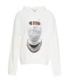 Ih Nom Uh Nit Graphic Printed Drawstring Hoodie In White