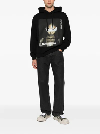Ih Nom Uh Nit Graphic-print Drawstring Hoodie In Black