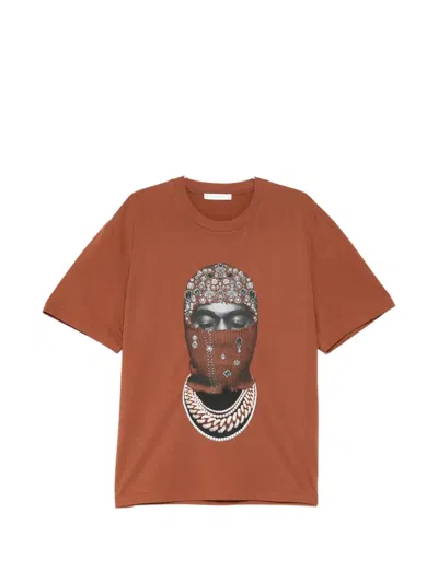 Ih Nom Uh Nit Graphic-print T-shirt In Brown