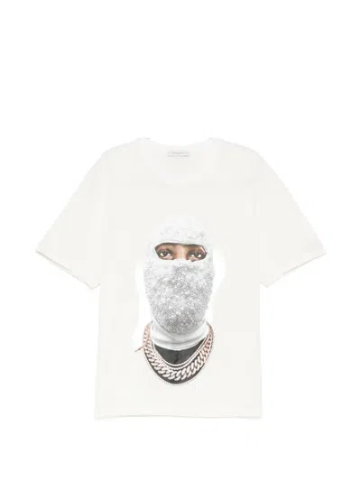 Ih Nom Uh Nit Balaclava Chains Cotton Graphic T-shirt In White