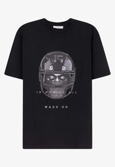 Ih Nom Uh Nit Helmet Print T-shirt In Blue