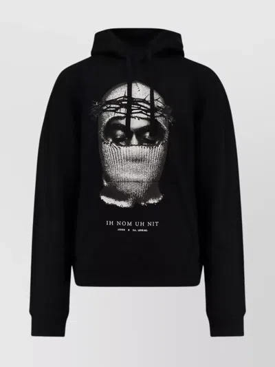 Ih Nom Uh Nit Hooded Sweatshirt Featuring Graphic Print In Black