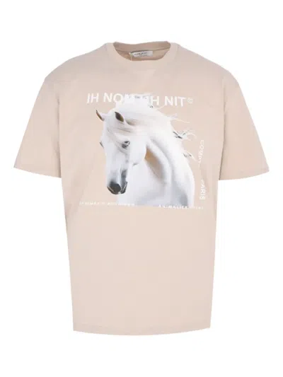 Ih Nom Uh Nit Horse-print T-shirt In Pink