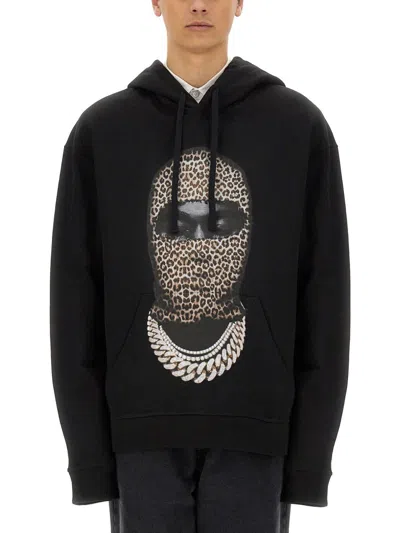 Ih Nom Uh Nit Leopard Mask Print Sweatshirt In Black