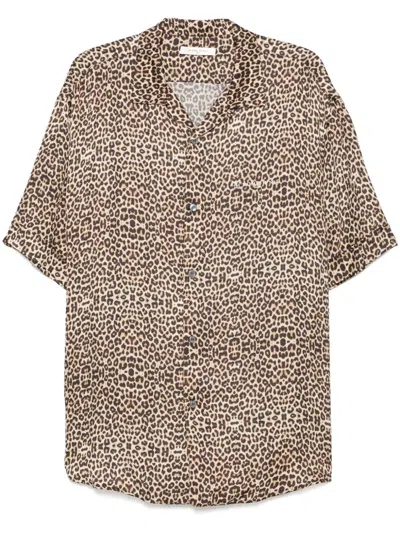 Ih Nom Uh Nit Leopard-print T-shirt In Brown