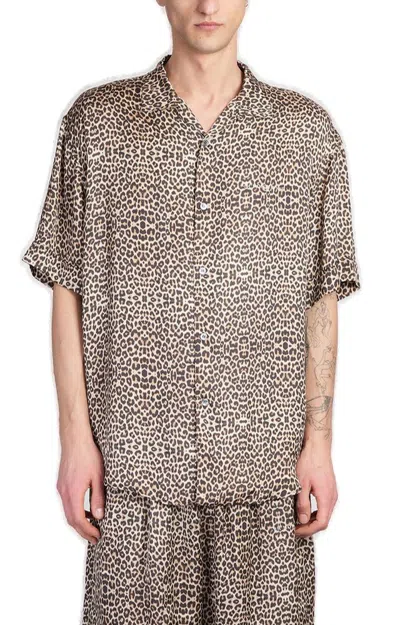 Ih Nom Uh Nit Leopard Printed Bowling Shirt In Multi