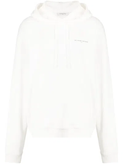 Ih Nom Uh Nit Graphic Print Cotton Hoodie In White