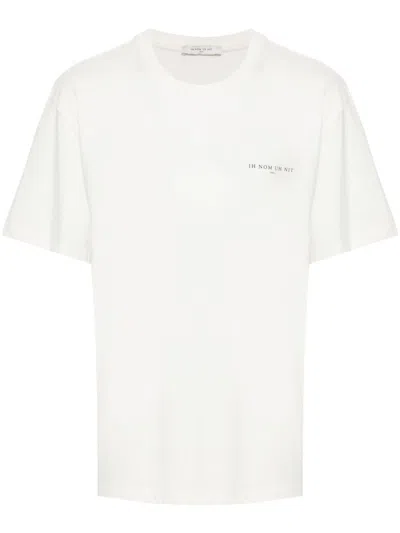 Ih Nom Uh Nit Mask-print T-shirt In White