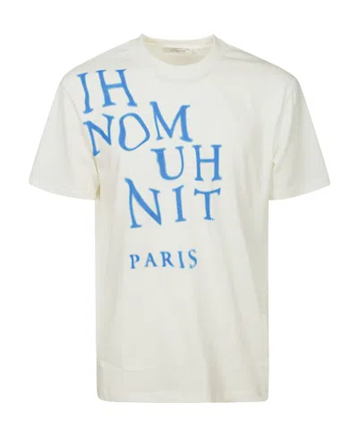 Ih Nom Uh Nit Logo Printed Crewneck T-shirt In White