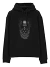 Ih Nom Uh Nit Graphic Hooded Sweater Kangaroo Pocket In Black