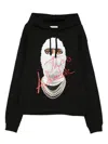 Ih Nom Uh Nit Hooded Sweater With Front Pocket And Print In Black