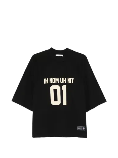 Ih Nom Uh Nit Crew Neck Short Sleeve T-shirt With Logo In Black