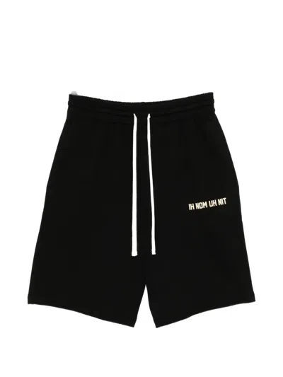 Ih Nom Uh Nit Logo-print Knee-length Shorts In Black