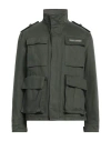 Ih Nom Uh Nit Man Jacket Military Green Size M Cotton, Polyamide In Green