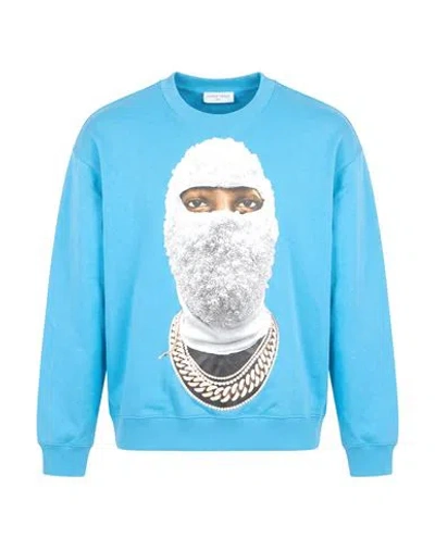 Ih Nom Uh Nit Man Sweatshirt Azure Size S Cotton In Blue