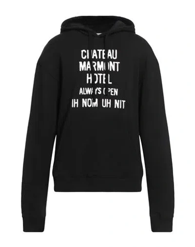 Ih Nom Uh Nit Man Sweatshirt Black Size L Cotton, Elastane