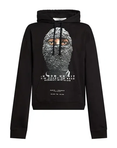 Ih Nom Uh Nit Man Sweatshirt Black Size L Cotton In Animal Print