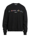 Ih Nom Uh Nit Man Sweatshirt Black Size M Cotton, Elastane In Black