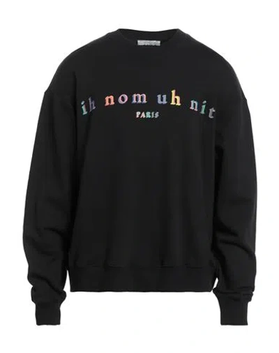 Ih Nom Uh Nit Man Sweatshirt Black Size M Cotton, Elastane