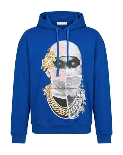 Ih Nom Uh Nit Man Sweatshirt Blue Size S Cotton
