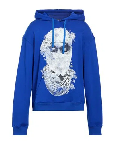 Ih Nom Uh Nit Man Sweatshirt Bright Blue Size L Cotton