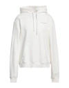 Ih Nom Uh Nit Man Sweatshirt Ivory Size L Cotton, Elastane In White