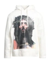 Ih Nom Uh Nit Man Sweatshirt Ivory Size S Cotton, Elastane In White