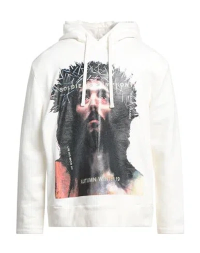 Ih Nom Uh Nit Man Sweatshirt Ivory Size S Cotton, Elastane In White