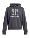 Ih Nom Uh Nit Man Sweatshirt Lead Size L Cotton, Elastane In Gray