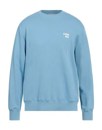 Ih Nom Uh Nit Man Sweatshirt Light Blue Size Xl Cotton, Elastane