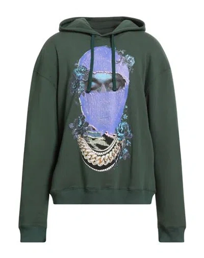 Ih Nom Uh Nit Man Sweatshirt Military Green Size Xl Cotton, Elastane