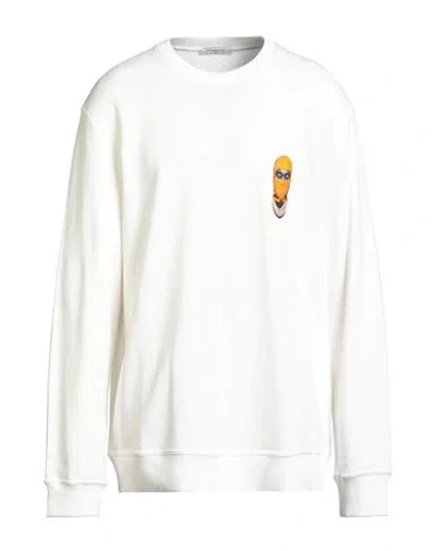 Ih Nom Uh Nit Man Sweatshirt Off White Size Xxl Cotton, Elastane