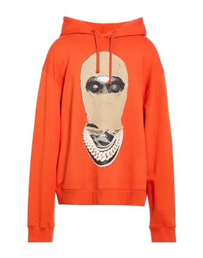 Ih Nom Uh Nit Man Sweatshirt Orange Size L Cotton